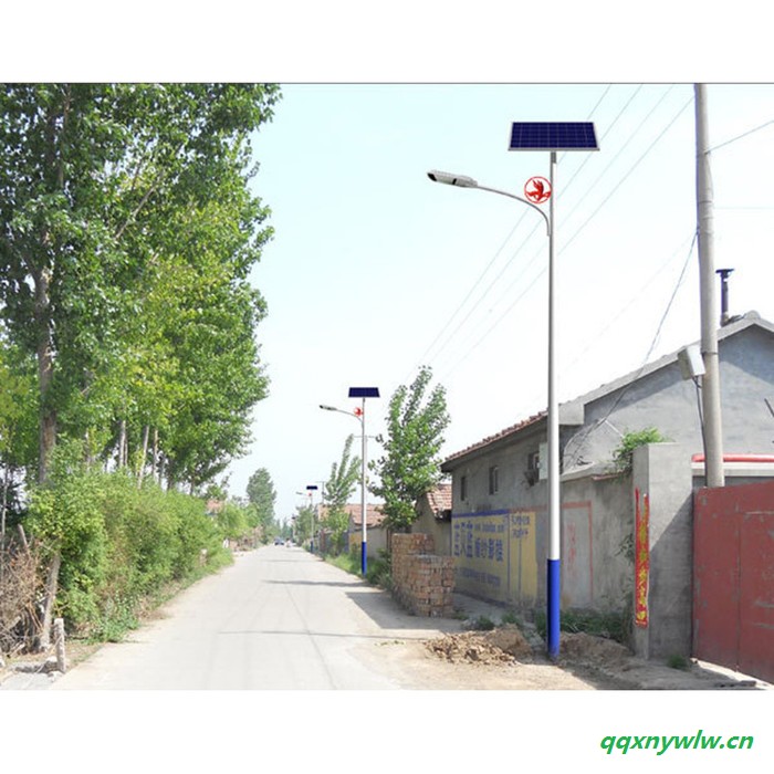 太阳能风机发电6米路灯锂电池太阳能新农村路灯道路灯高杆太阳能图1
