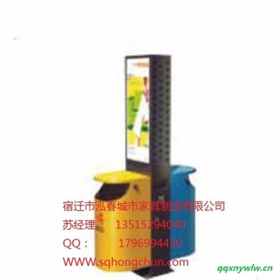 日照广告垃圾箱厂家  泓春灯箱A009 太阳能灯箱