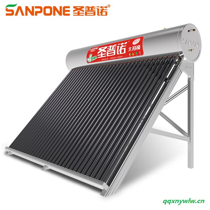 太阳能热水器 全自动家用商用热水一级能效带电加热 铝合金支架全不锈钢水箱 自提（不含安装） 220L/24管/4-5人用图3