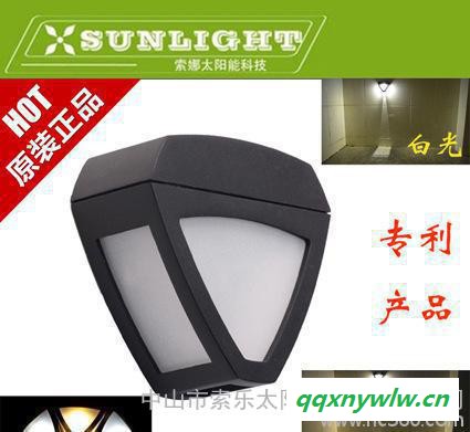 新款超亮出口金角太阳能灯2LED复古壁灯楼梯灯护栏灯走道灯图3