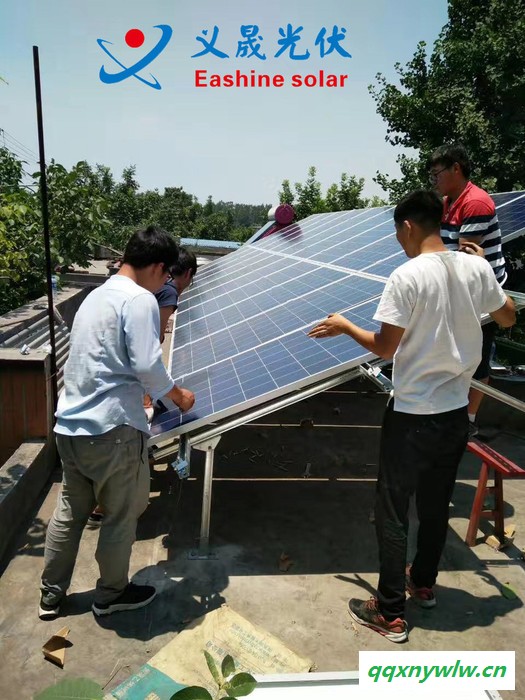 义晟厂家直供河南焦作沁阳离并网系统10千瓦多晶太阳能光伏发电组件/太阳能电池板图4