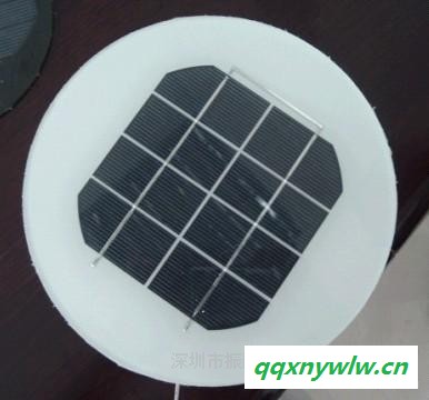 庭院灯专用2W单晶太阳能电池板，圆形太阳能组件，可来图定制，寿命长