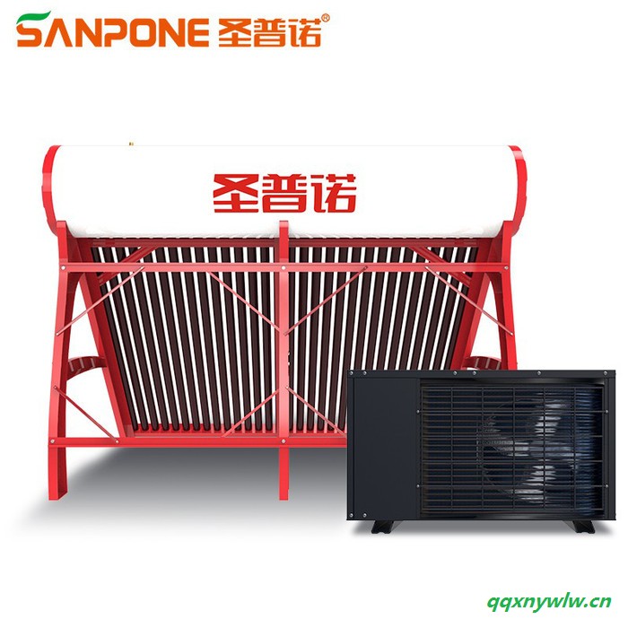 圣普诺太空能热水器 太阳能空气能家用商用热泵一级能效水循环一体机红韵 全国包配送 220L/24管/1.5P/3-5人用图5
