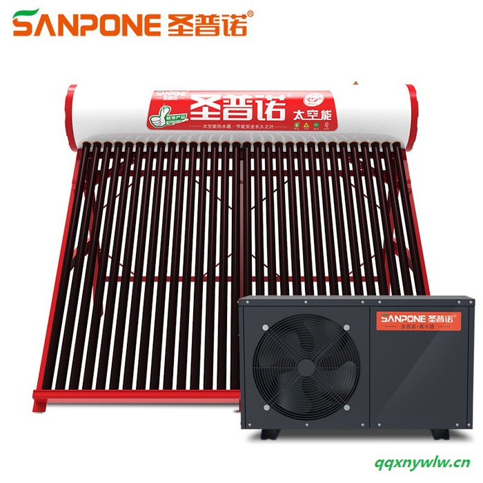 圣普诺太空能热水器 太阳能空气能家用商用热泵一级能效水循环一体机红韵 全国包配送 220L/24管/1.5P/3-5人用图7