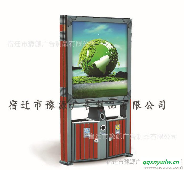太阳能广告垃圾箱太阳能灯箱 换画滚动灯箱