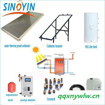 2016汇思阳光FP-GV-C2.0平板太阳能集热器热水器系统生产商出厂价图2
