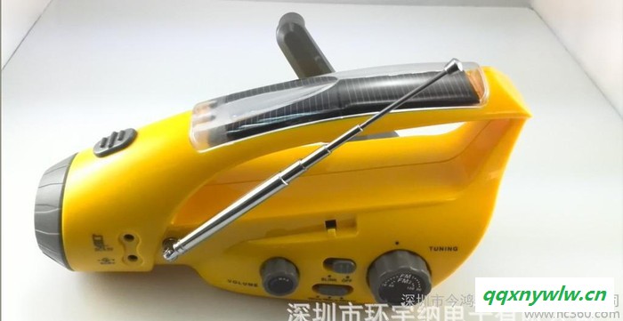 太阳能手摇充电器，太阳能收音机，多功能太阳能电筒充电器图2