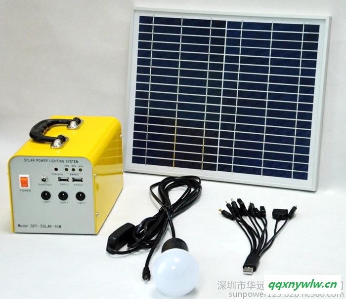 20W太阳能手机充电器，太阳能小型发电系统，野外太阳能小型发电照明系统
