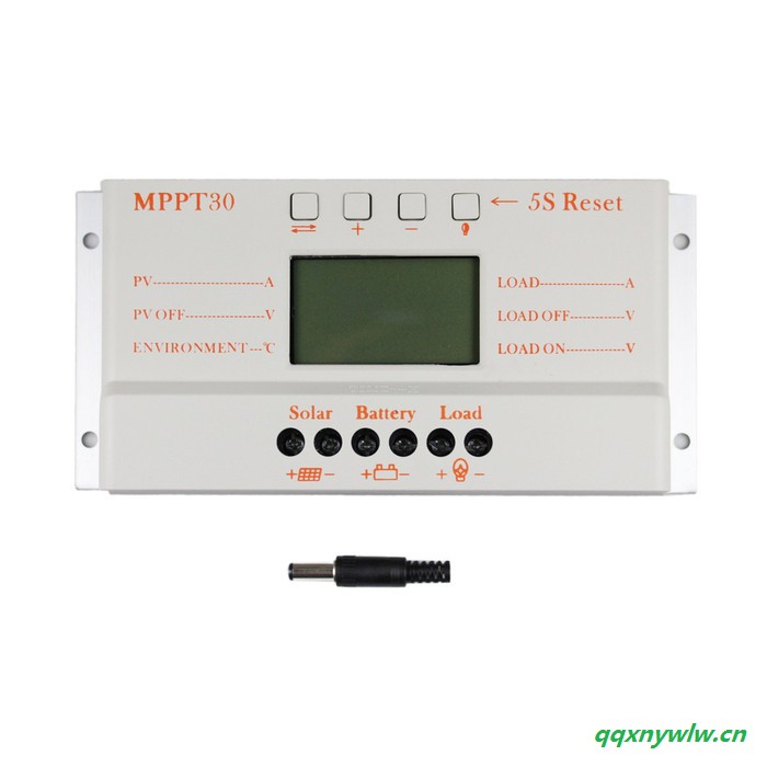 Sun YOBA  MPPT太阳能控制器30A 12V/24V LCD 光时控 USB5V 插口  MPPT30