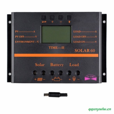 SunYoBa PWM太阳能控制器 60A 12V/24V LCD显示 USB5V插口 SOLAR60