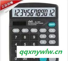 得力837太阳能计算机 12位桌面办公大按键大屏幕计算器