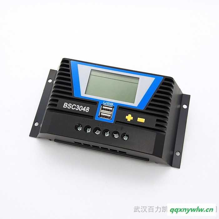 BSC3048太阳能光伏电池板充放电控制器30A全自动12V24V36V48V通用铅酸和锂电池带背光USB图3