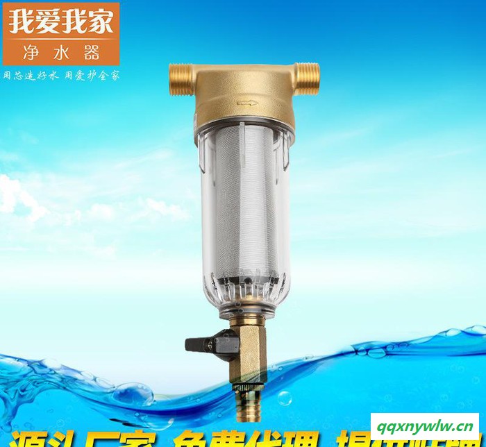 我爱我家高品质铜前置过滤器反冲洗家用太阳能洗衣机除垢器