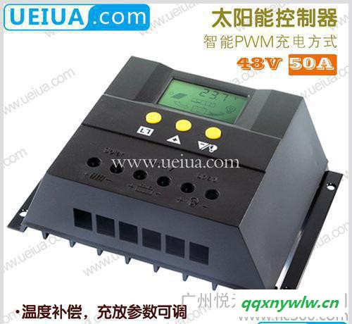 广州直销12V/48v 60A充电型 带LCD液晶显示屏 太阳能控制器