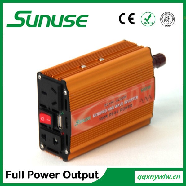 SU500W太阳能逆变器 修正弦波12V/24V转220V车载逆变器电源转换器图2