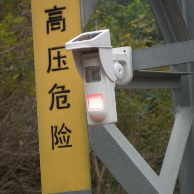 太阳能红外报警器果园高压线养殖场声波感应探测器室外防盗报警 红外探测器
