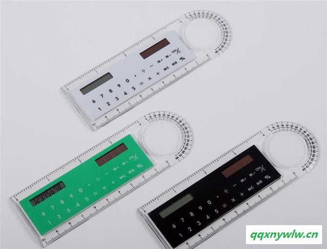 创意尺子计算器太阳能计算器学生办公用品计算数字时还能计量长度
