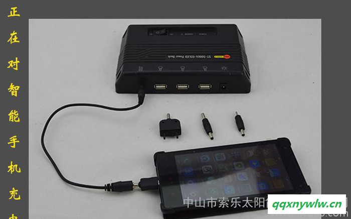 太阳能家用移动照明系统手机充电4W3WLED灯泡电源野营户外图3