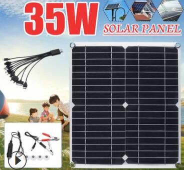 20W 蓄电池太阳能充电器 18V 50W 户外太阳能板船电池充电器 组件图3
