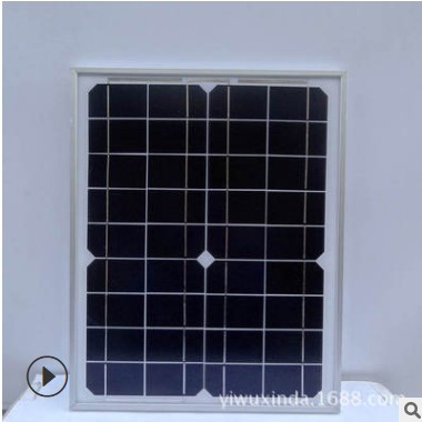 太阳能板 太阳能电池板 单晶20W18V 充12V电瓶 义乌工厂直销图2