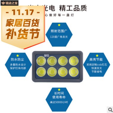 LED投光灯光效强牛眼球场广场建筑工地照明路灯大功率户外聚光灯图3