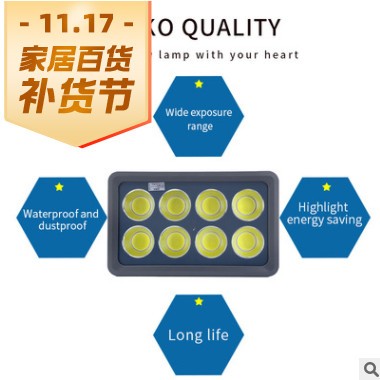 跨境专供方形牛眼光效强LED投光灯球场广场建筑工地照明灯泛光灯图3