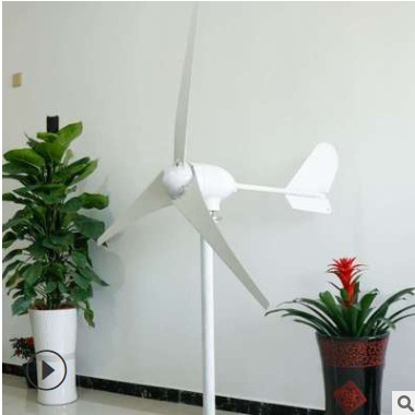 厂家供应水平轴小型风力发电机800W12v、24v风光互补路灯监控家用图3
