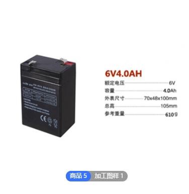 定制道特6V4AH计价电子秤桌秤铅酸蓄电池应急灯儿童玩具车电瓶图3