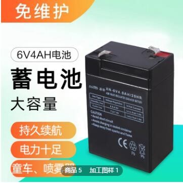 定制道特6V4AH计价电子秤桌秤铅酸蓄电池应急灯儿童玩具车电瓶图1