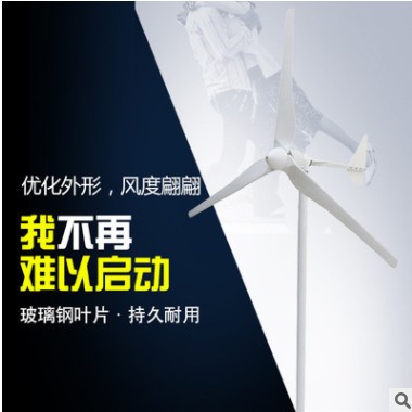 水平轴大型风力发电机2KW3KW电站并网系统风能发电工程风机塔杆图2