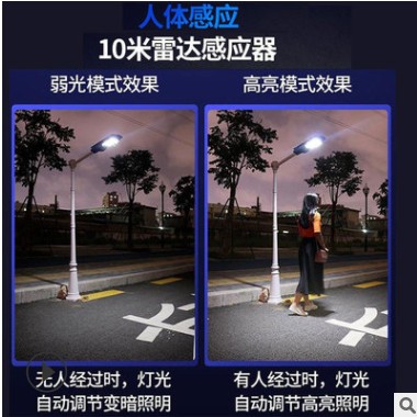 太阳能路灯户外庭院灯家用室外防水投射灯超亮光控感应道路照明灯图2
