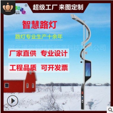 风光互补智慧路灯 城市园区5G基站多功能智慧灯杆 一体化智慧路灯图3