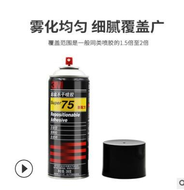 3m 75多用途全透明排版拼图喷胶 强力不干可重复粘贴喷胶胶水图3