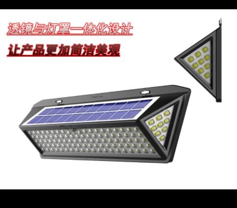 三角太阳能灯 跨境亚马逊电商专供 人体感应 LED 雷达感应 庭院灯图2