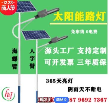 定制新款户外太阳能路灯厂家 LED路灯新农村照明 高亮太阳能灯图1