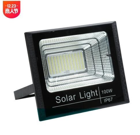 太阳能投光灯100w60瓦遥控定时厂家发货新农村户外家用庭院灯