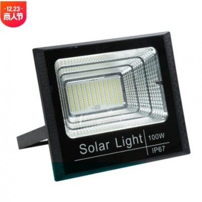 太阳能投光灯100w60瓦遥控定时厂家发货新农村户外家用庭院灯