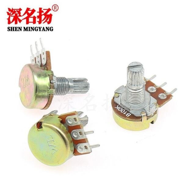 单联/碳膜电位器 B10K 50K 100K 1M柄长15mm 音响/功放 可调电阻图3