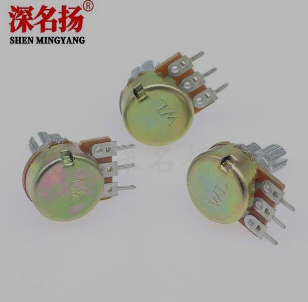 单联/碳膜电位器 B10K 50K 100K 1M柄长15mm 音响/功放 可调电阻图2