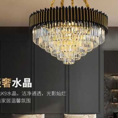 客厅吊灯轻奢水晶灯餐厅灯后现代简约高档别墅家装主卧室灯具灯饰图2