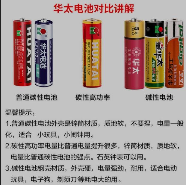 华太5号碱性7号玩具遥控器电池话筒闹钟门锁1.5V干电池碳性批发图3