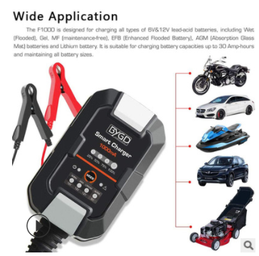 Battery Charger1000mA电池维护充电110V充6V/12V锂电池充电器图2