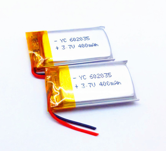厂家602035聚合物锂电池400mAh3.7V 加湿器按摩仪蓝牙音箱电池